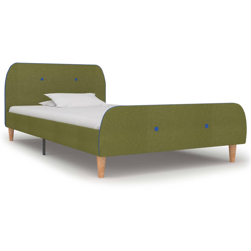 Cadre de lit Vert Tissu 90 x 200 cm Lits & cadres de lit vidaXL   