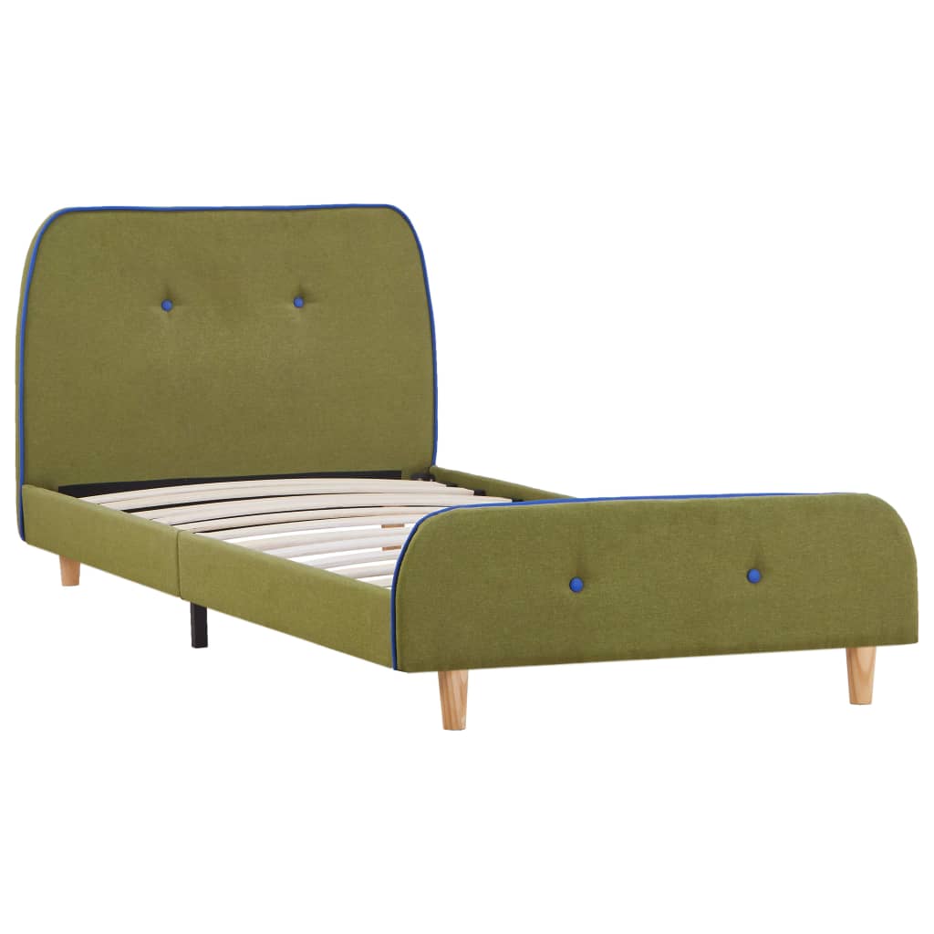 Cadre de lit Vert Tissu 90 x 200 cm Lits & cadres de lit vidaXL   