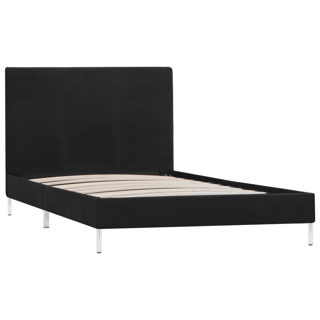 Cadre de lit Noir Tissu 90 x 200 cm Lits & cadres de lit vidaXL   