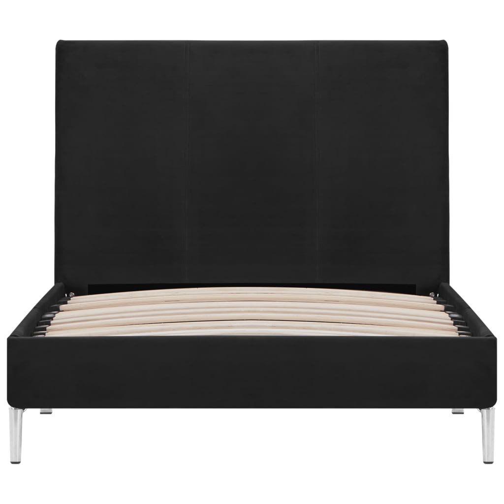 Cadre de lit Noir Tissu 90 x 200 cm Lits & cadres de lit vidaXL   