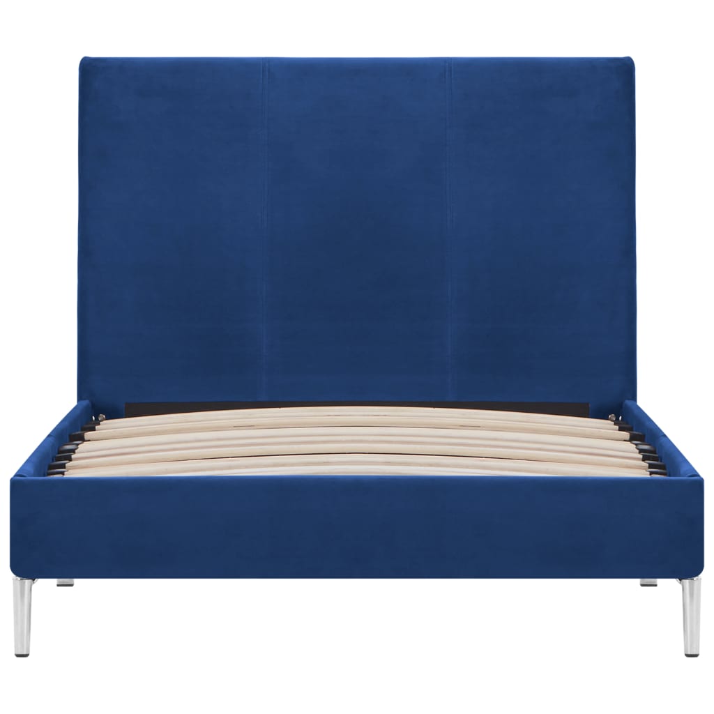 Cadre de lit Bleu Tissu 90 x 200 cm Lits & cadres de lit vidaXL   