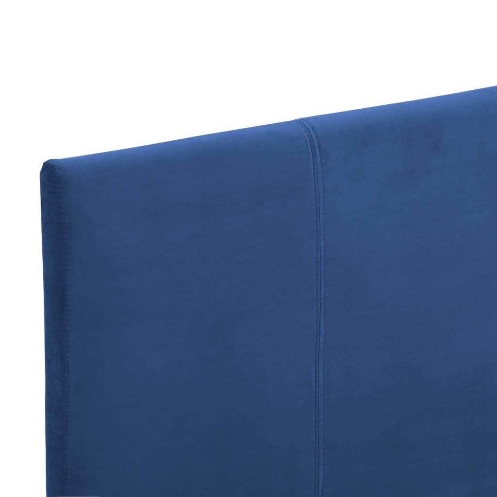 Cadre de lit Bleu Tissu 90 x 200 cm Lits & cadres de lit vidaXL   