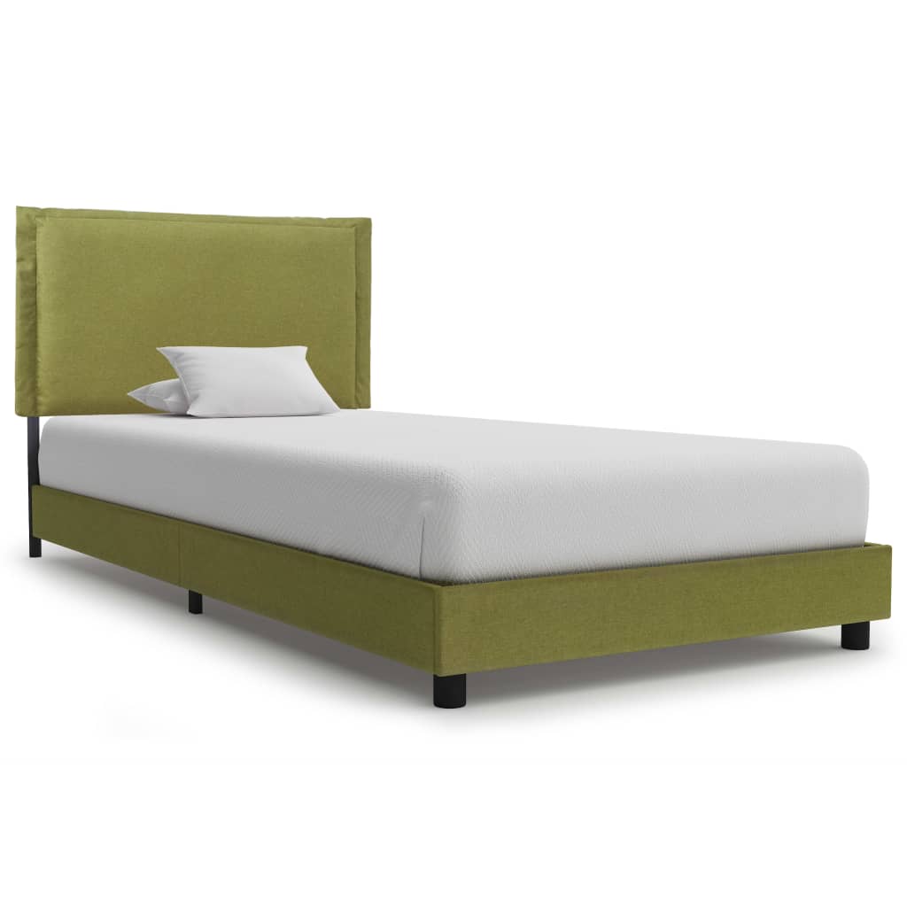 Cadre de lit Vert Tissu 90 x 200 cm Lits & cadres de lit vidaXL   