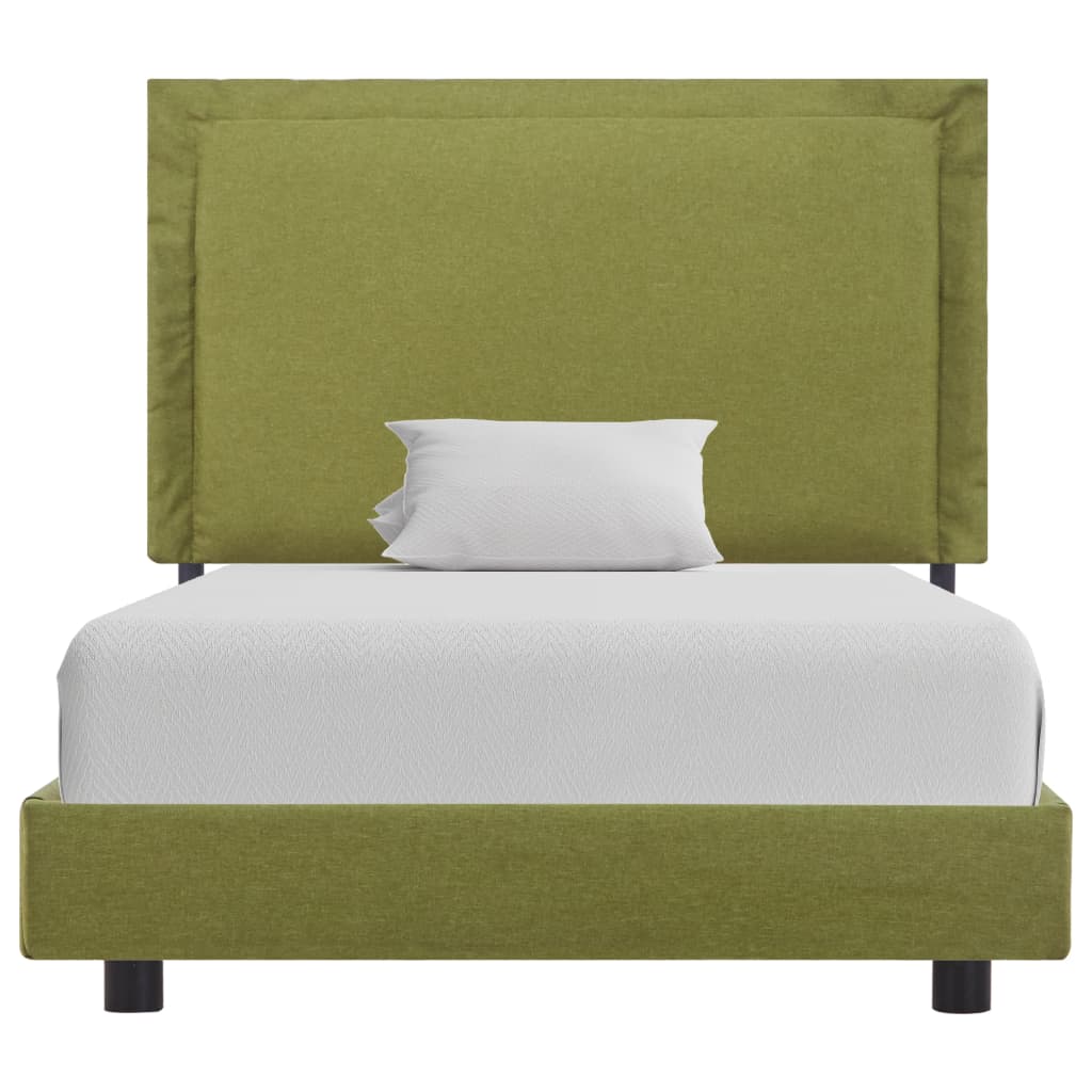 Cadre de lit Vert Tissu 90 x 200 cm Lits & cadres de lit vidaXL   