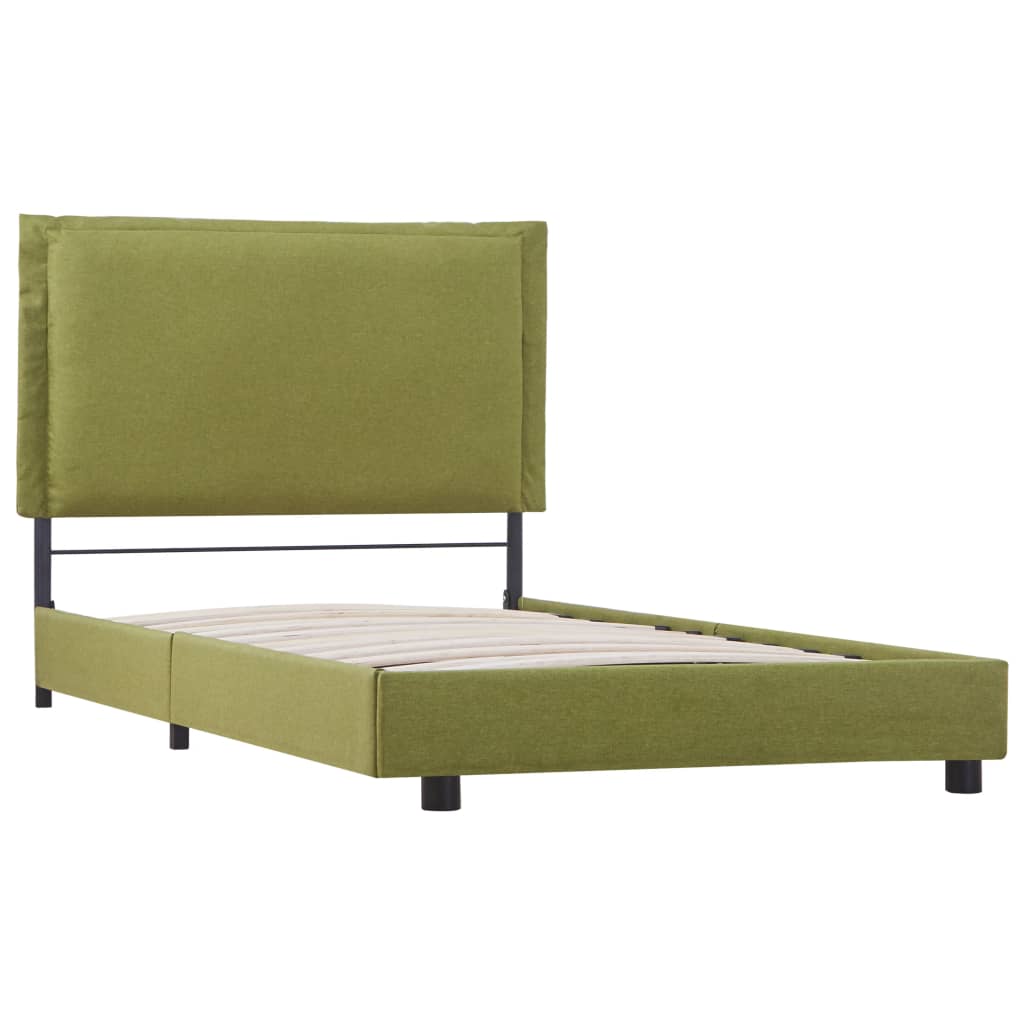 Cadre de lit Vert Tissu 90 x 200 cm Lits & cadres de lit vidaXL   