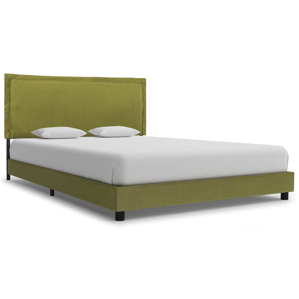 Cadre de lit Vert Tissu 140 x 200 cm Lits & cadres de lit vidaXL   