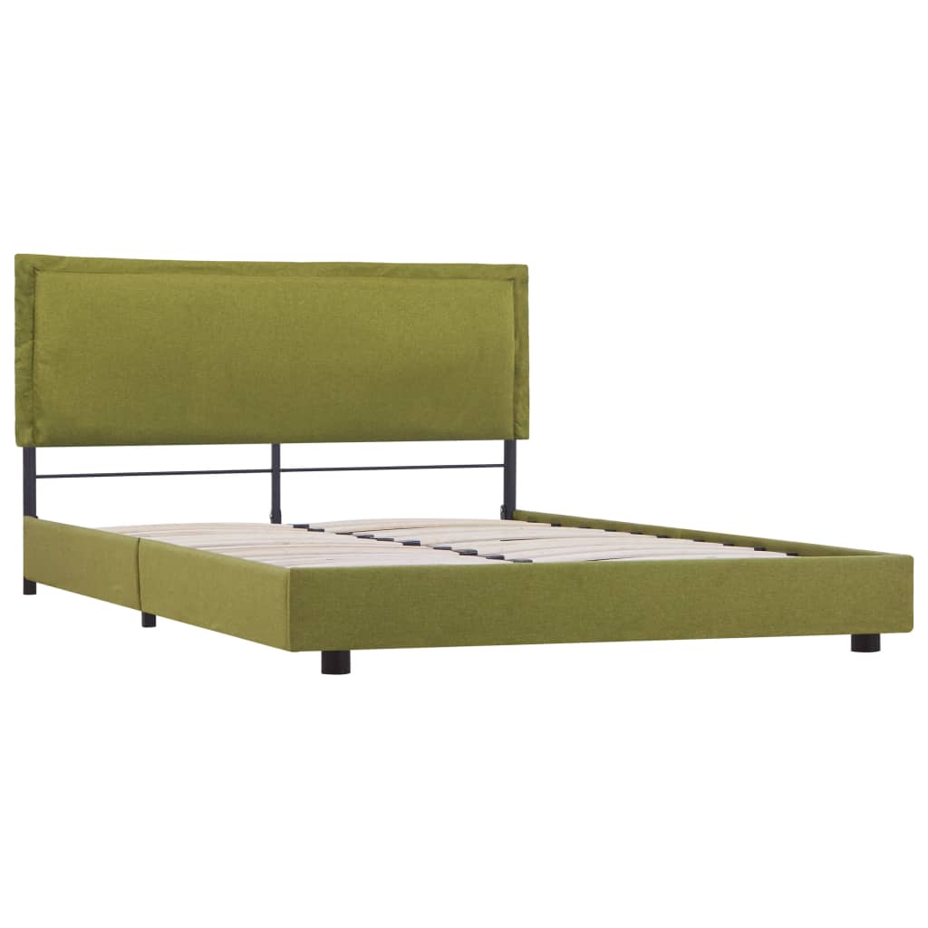 Cadre de lit Vert Tissu 140 x 200 cm Lits & cadres de lit vidaXL   