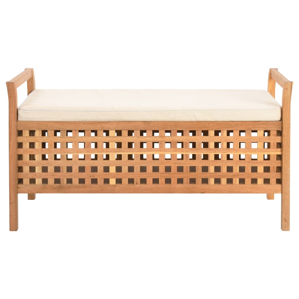 Banc de rangement 93x49x49 cm Bois de noyer massif Bancs coffres vidaXL   