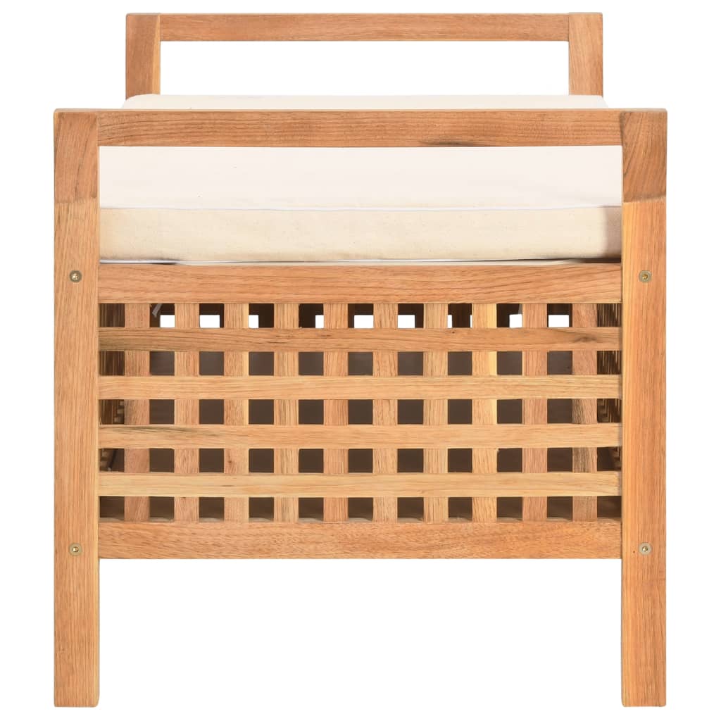 Banc de rangement 93x49x49 cm Bois de noyer massif Bancs coffres vidaXL   