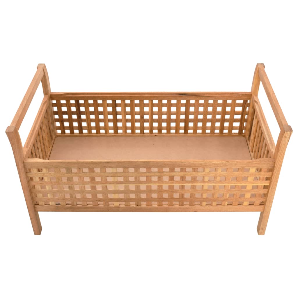 Banc de rangement 93x49x49 cm Bois de noyer massif Bancs coffres vidaXL   