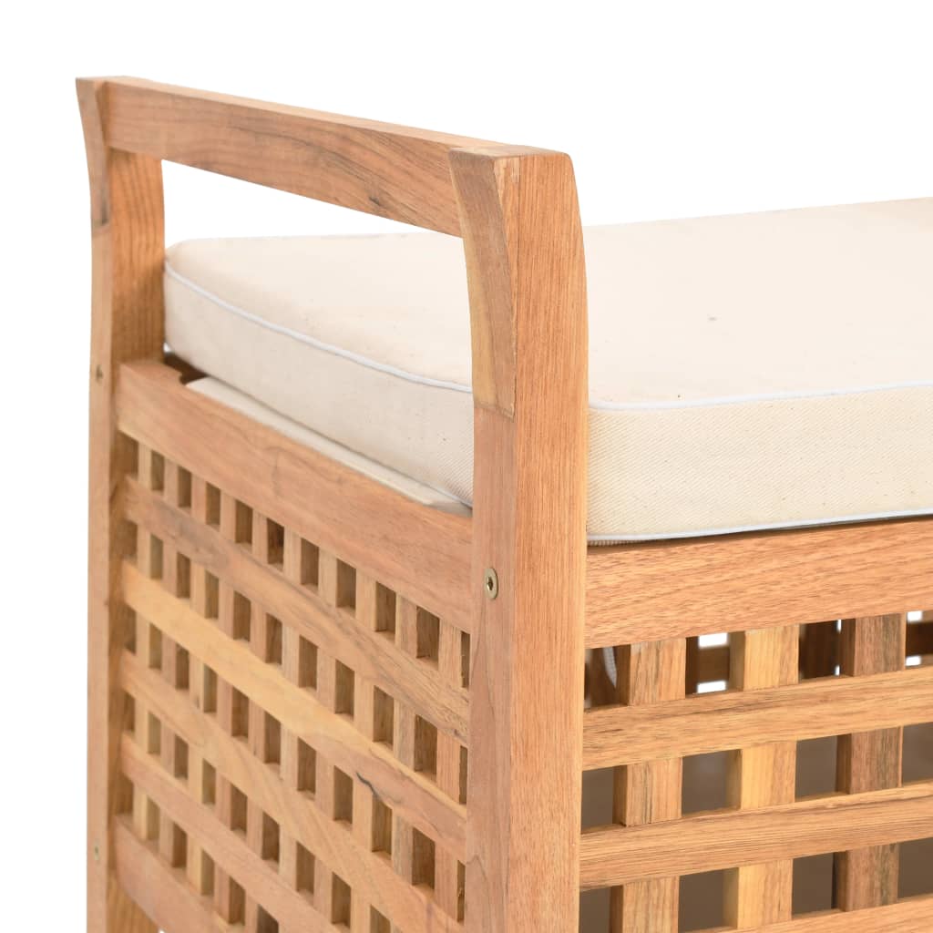 Banc de rangement 93x49x49 cm Bois de noyer massif Bancs coffres vidaXL   