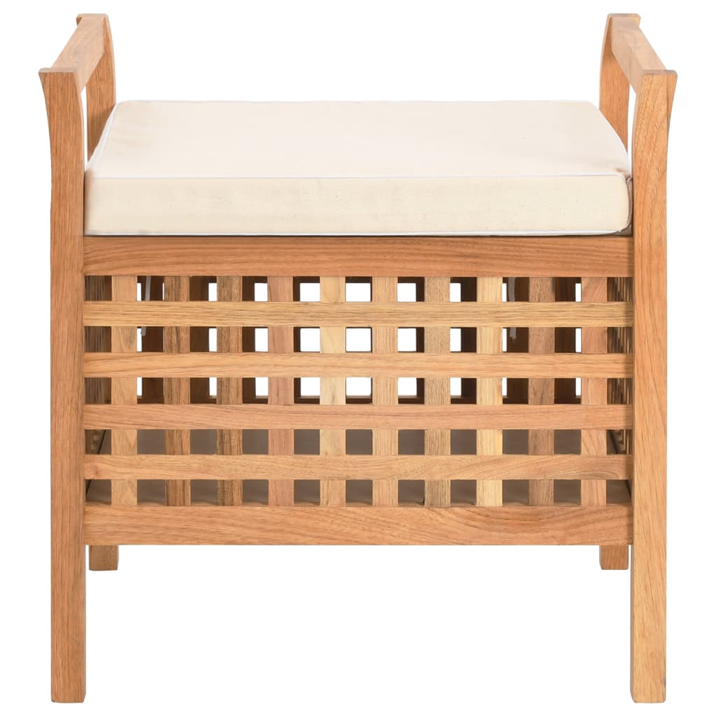 Banc de rangement 49x48x49 cm Bois de noyer massif Bancs coffres vidaXL   