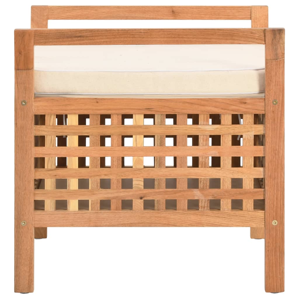 Banc de rangement 49x48x49 cm Bois de noyer massif Bancs coffres vidaXL   