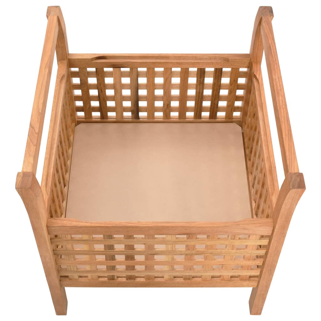 Banc de rangement 49x48x49 cm Bois de noyer massif Bancs coffres vidaXL   