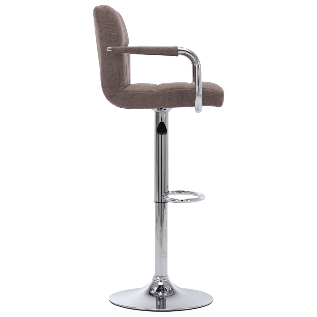 Chaises de bar lot de 2 taupe tissu Tabourets de bar vidaXL   