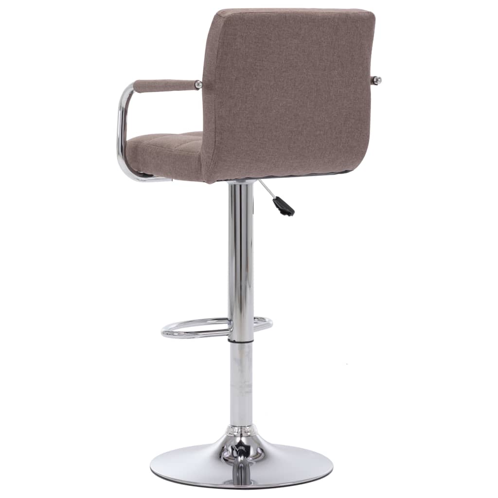 Chaises de bar lot de 2 taupe tissu Tabourets de bar vidaXL   