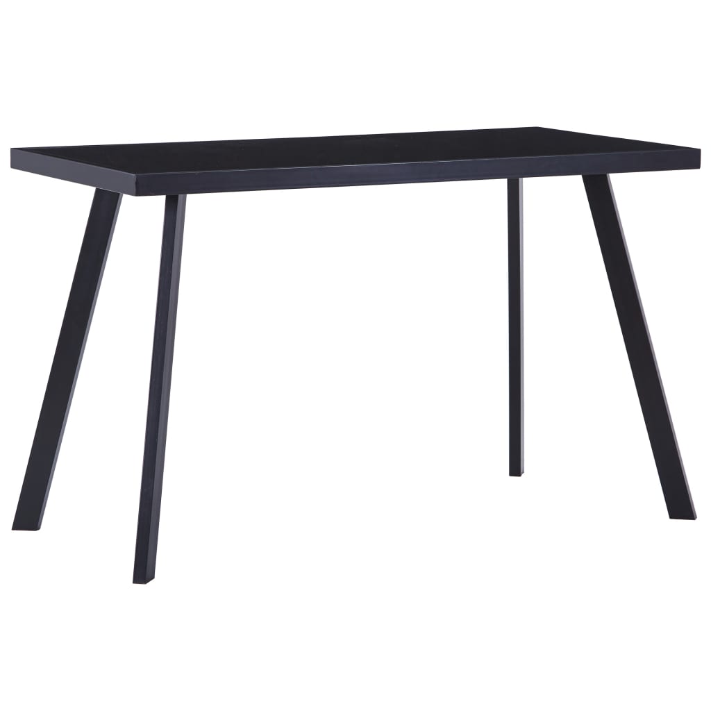 vidaXL Table à manger Noir 120x60x75 cm Verre trempé - Xios Store SNC