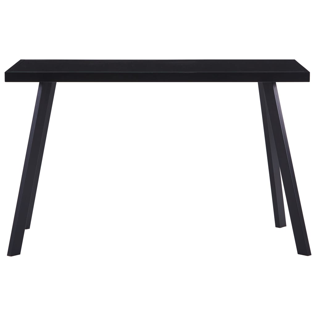 vidaXL Table à manger Noir 120x60x75 cm Verre trempé - Xios Store SNC