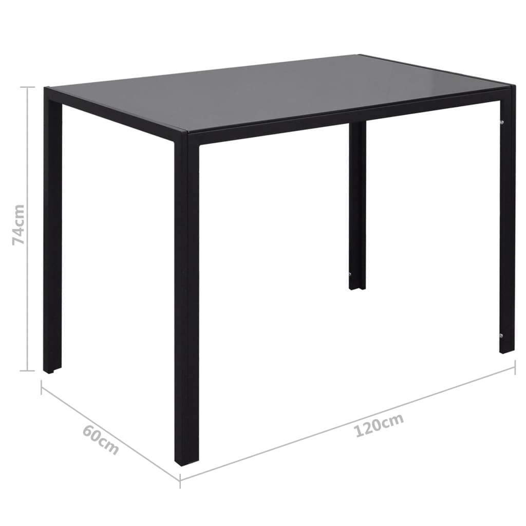 Ensemble de table à manger 7 pcs noir et blanc Meubles de salle à manger vidaXL   