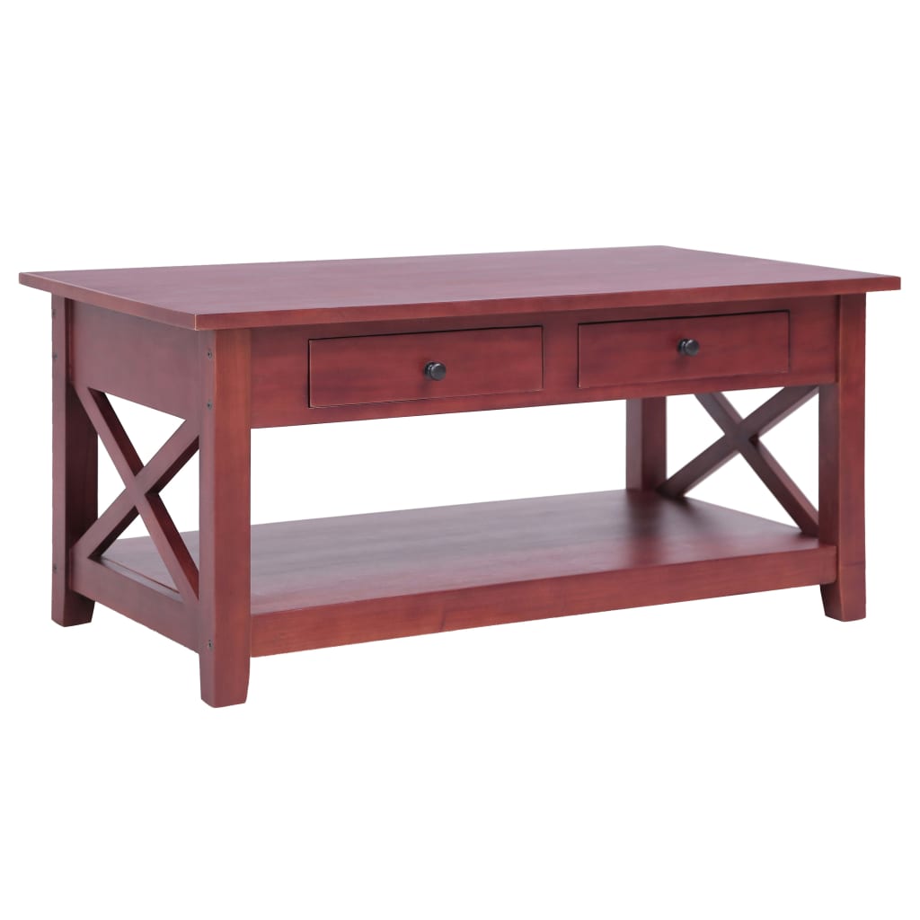 Table basse Marron 100x55x46 cm Bois d'acajou massif Tables basses vidaXL   