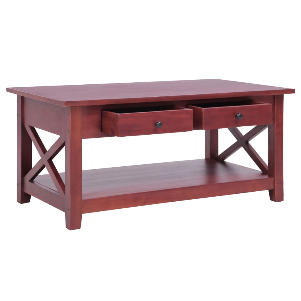 Table basse Marron 100x55x46 cm Bois d'acajou massif Tables basses vidaXL   