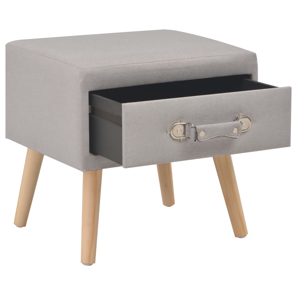 Tables de chevet 2 pcs Gris 40x35x40 cm Tissu Tables de chevet vidaXL   