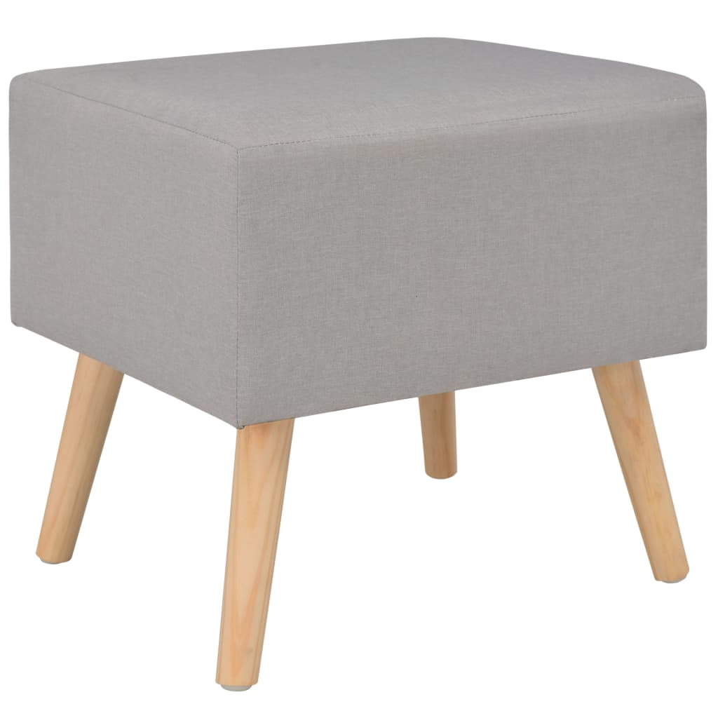 Tables de chevet 2 pcs Gris 40x35x40 cm Tissu Tables de chevet vidaXL   