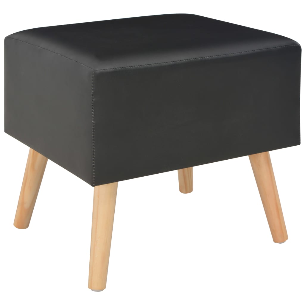 Tables de chevet 2 pcs Noir 40x35x40 cm Similicuir Tables de chevet vidaXL   