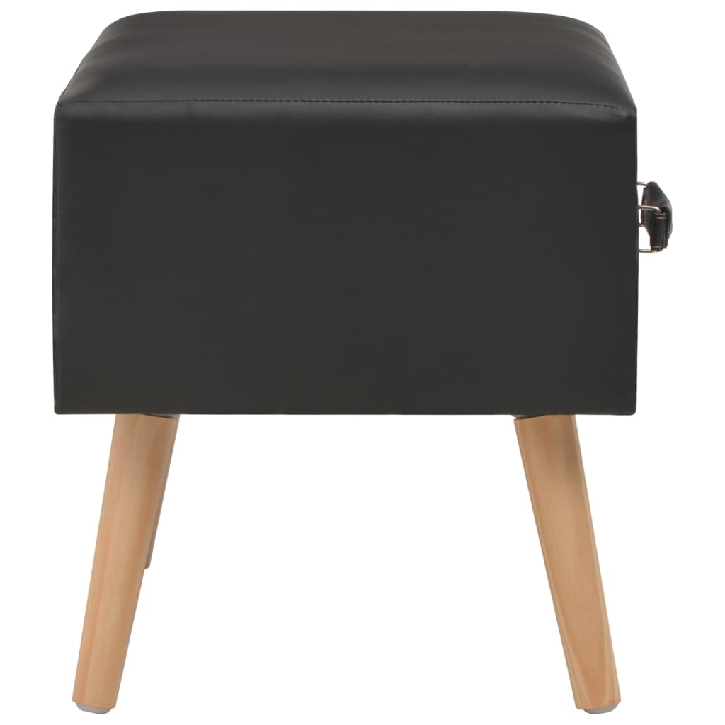 Tables de chevet 2 pcs Noir 40x35x40 cm Similicuir Tables de chevet vidaXL   