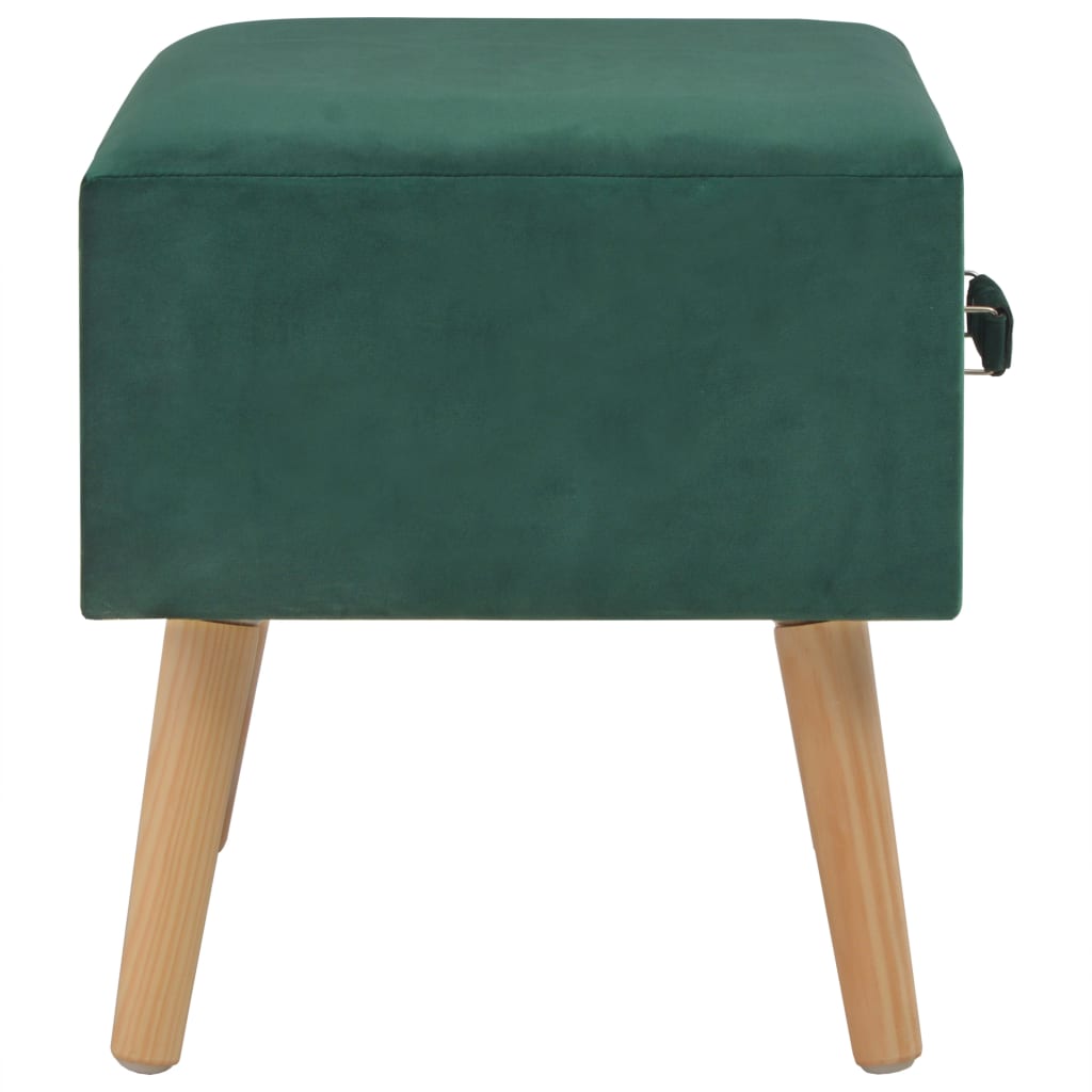 Tables de chevet 2 pcs Vert 40x35x40 cm Velours Tables de chevet vidaXL   