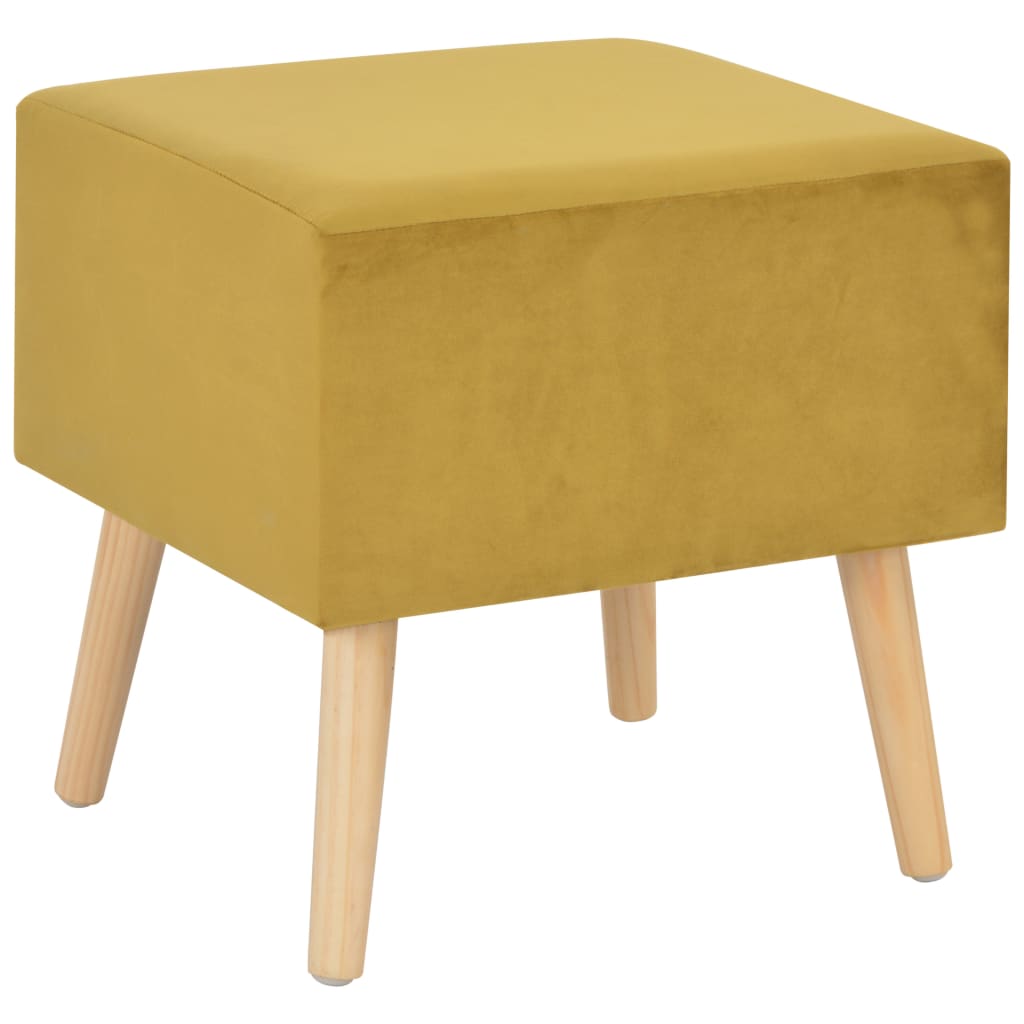 Tables de chevet 2 pcs Moutarde 40x35x40 cm Velours Tables de chevet vidaXL   