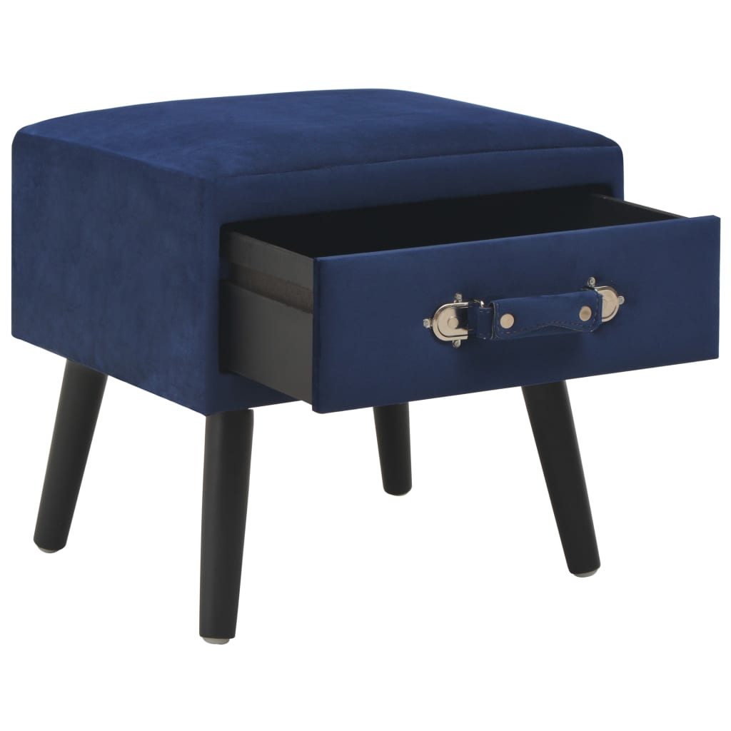 Tables de chevet 2 pcs Bleu 40x35x40 cm Velours Tables de chevet vidaXL   