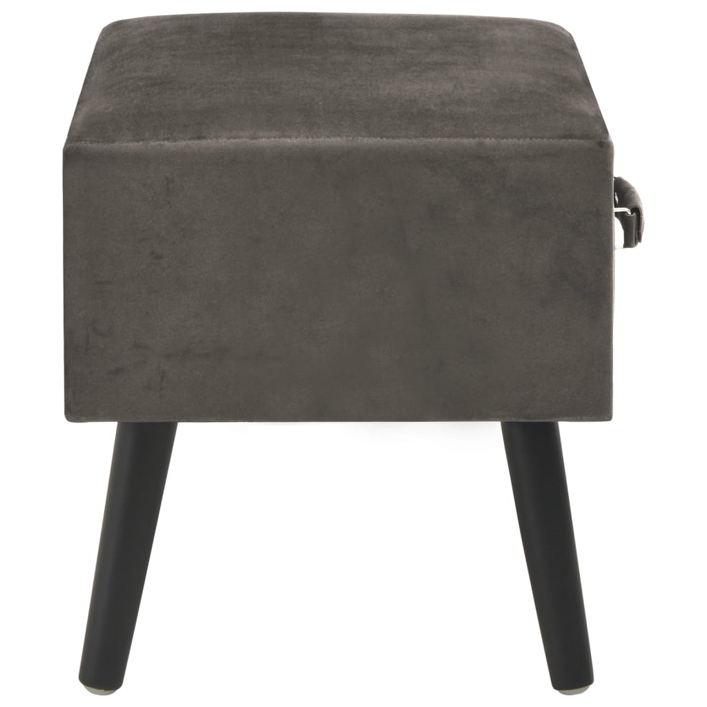 Tables de chevet 2 pcs Gris 40x35x40 cm Velours Tables de chevet vidaXL   