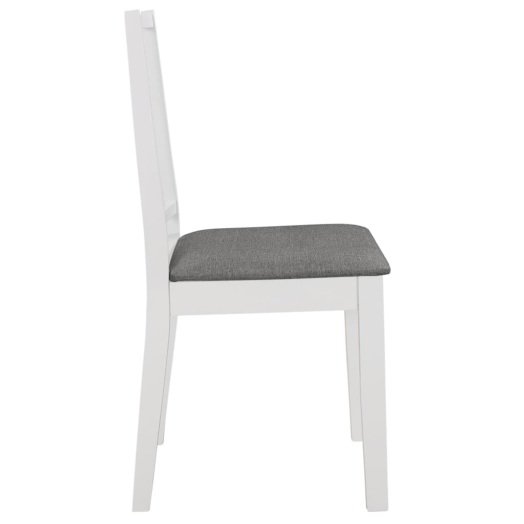 Chaises à manger avec coussins lot de 6 blanc bois solide Chaises de cuisine vidaXL   