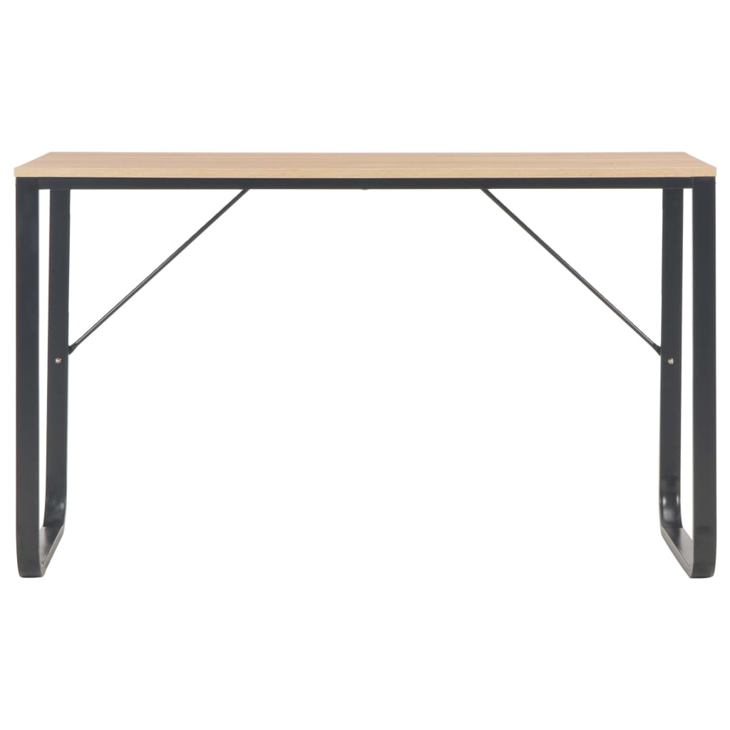 Bureau d'ordinateur Noir et chêne 120x60x73 cm Bureaux vidaXL   