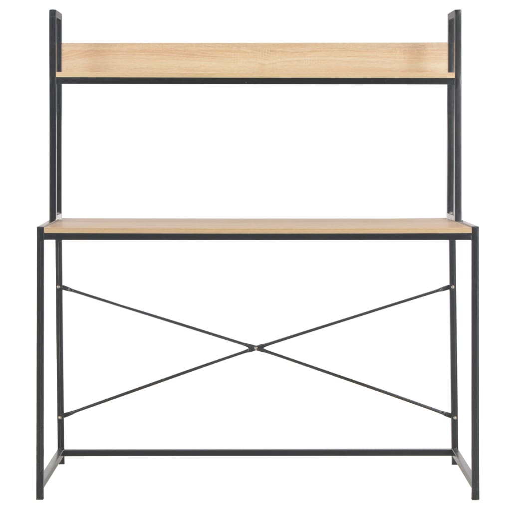 Bureau d'ordinateur Noir et chêne 120 x 60 x 138 cm Bureaux vidaXL   