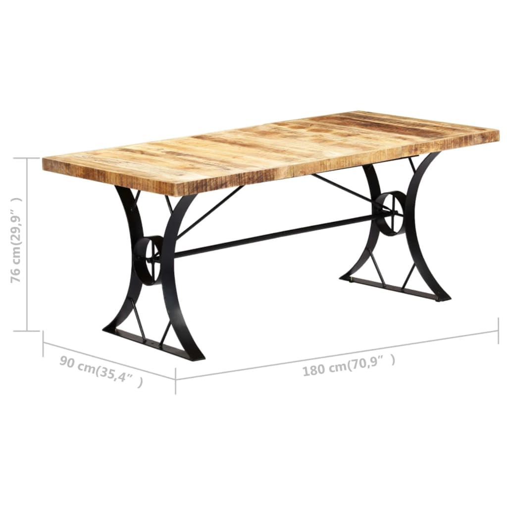 Table de salle à manger 180x90x76 cm Bois de manguier massif Tables à manger vidaXL