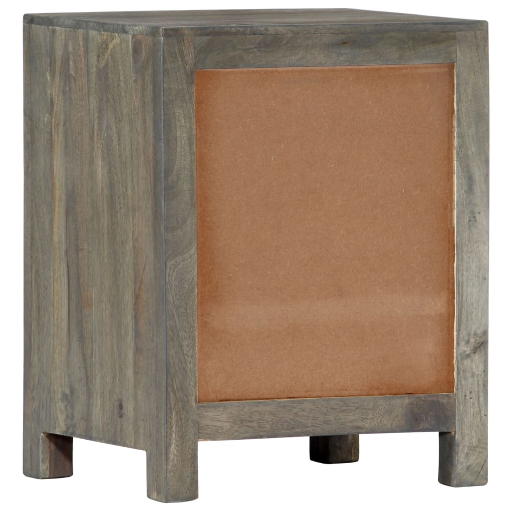 Table de chevet Gris 40x30x50 cm Bois de manguier massif Tables de chevet vidaXL   