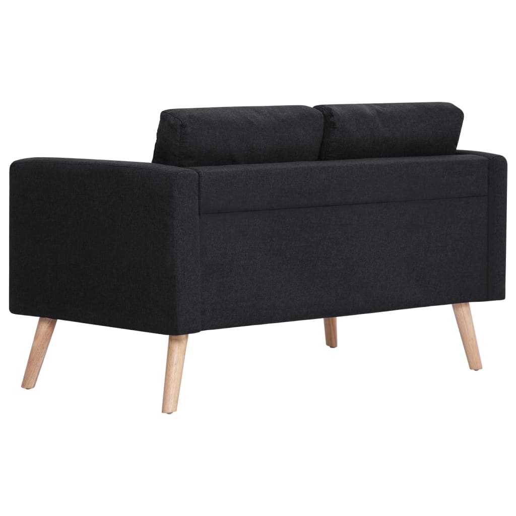 Ensemble de canapé 2 pcs tissu noir Canapés vidaXL   