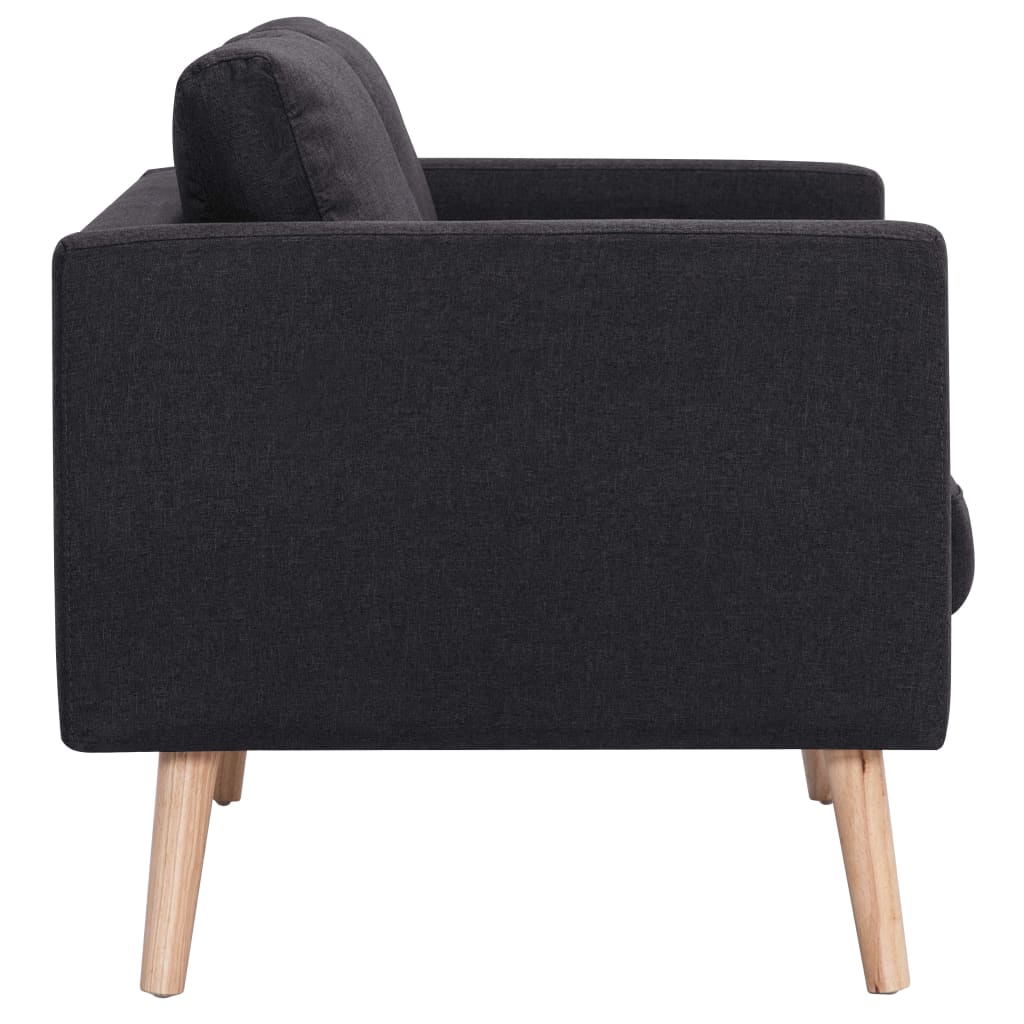 Ensemble de canapé 2 pcs tissu noir Canapés vidaXL   