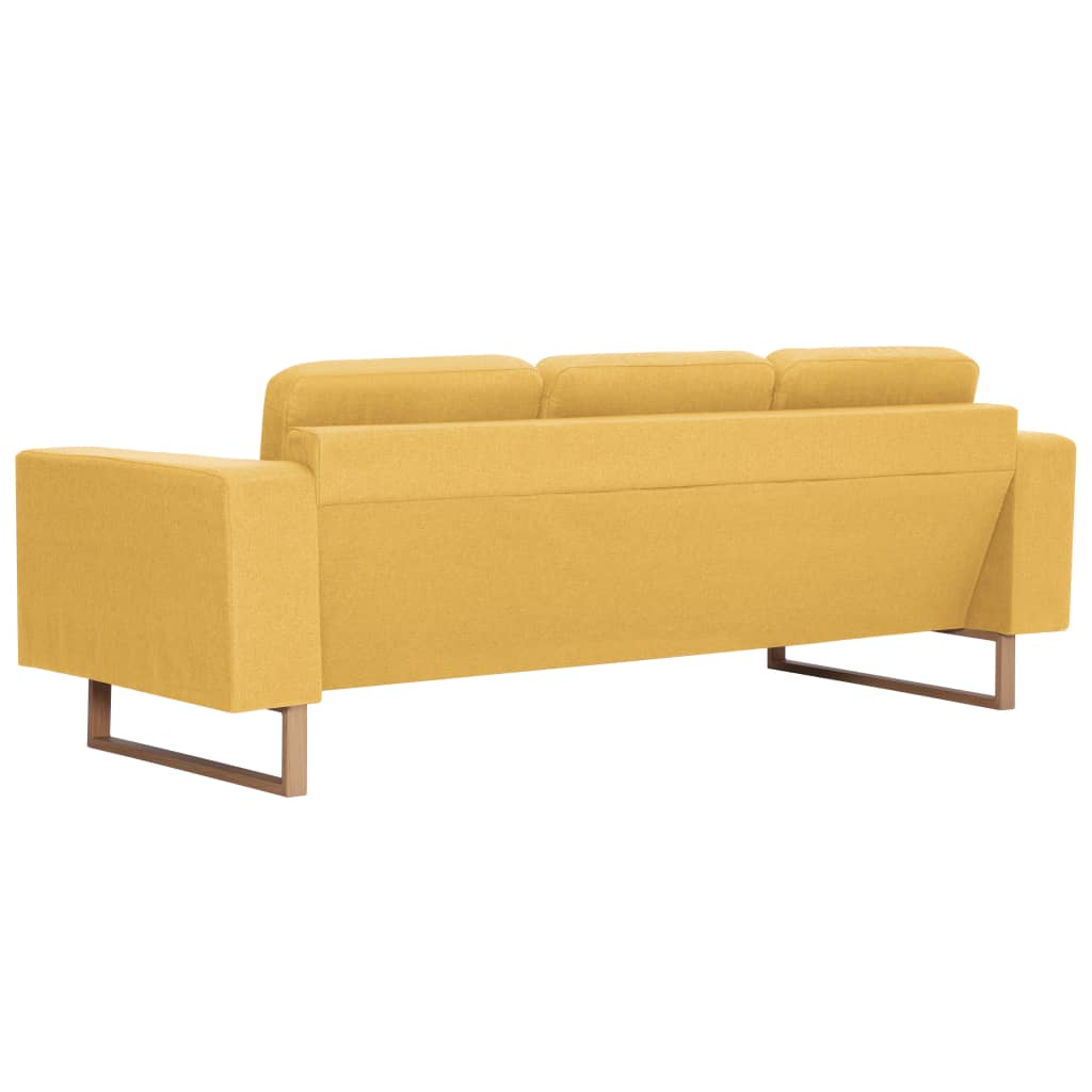 Ensemble de canapé 2 pcs tissu jaune Canapés vidaXL   