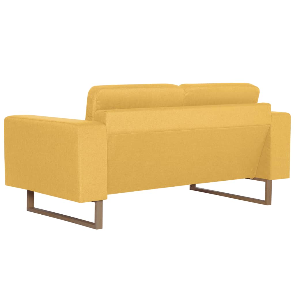 Ensemble de canapé 2 pcs tissu jaune Canapés vidaXL   