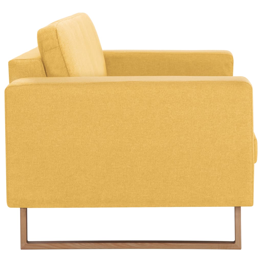 Ensemble de canapé 2 pcs tissu jaune Canapés vidaXL   