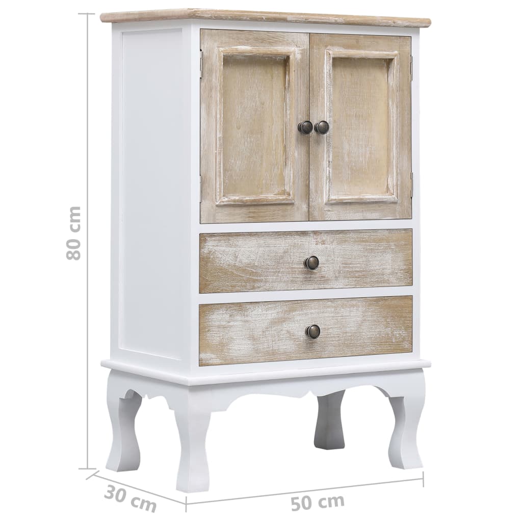 Armoire à tiroirs Blanc 50x30x80 cm Bois Buffets & bahuts vidaXL   