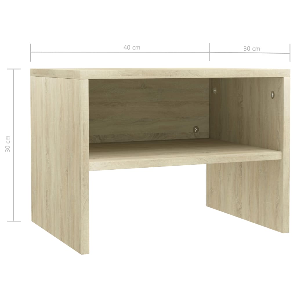 Table de chevet chêne sonoma 40x30x30 cm Bois d'ingénierie Tables de chevet vidaXL   