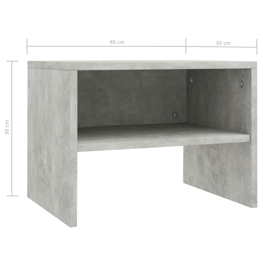 Table de chevet Gris béton 40x30x30 cm Bois ingénierie Tables de chevet vidaXL   