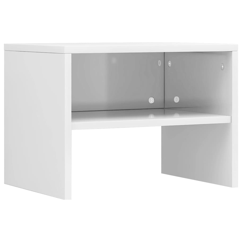 2 pcs Tables de chevet Blanc brillant 40 x 30 x 30 cm Aggloméré Tables de chevet vidaXL   