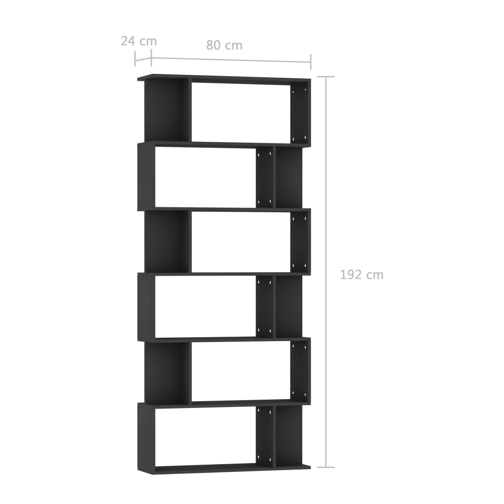 Bibliothèque/Séparateur de pièce Noir Bois d'ingénierie Bibliothèques vidaXL