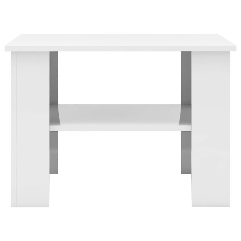 Table basse Blanc brillant 60x60x42 cm Bois d’ingénierie Tables basses vidaXL   