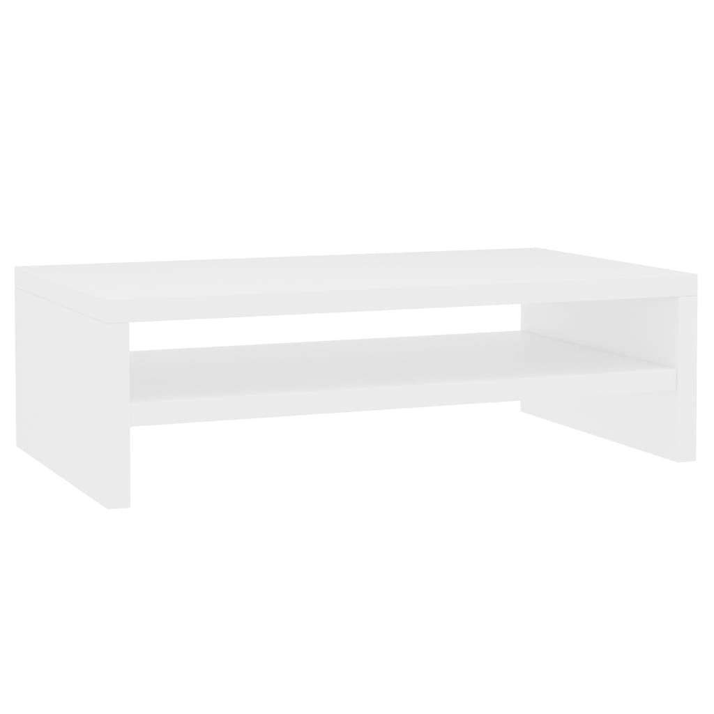 Support de moniteur Blanc 42 x 24 x 13 cm Bois d'ingénierie Meubles TV vidaXL   